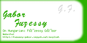 gabor fuzessy business card